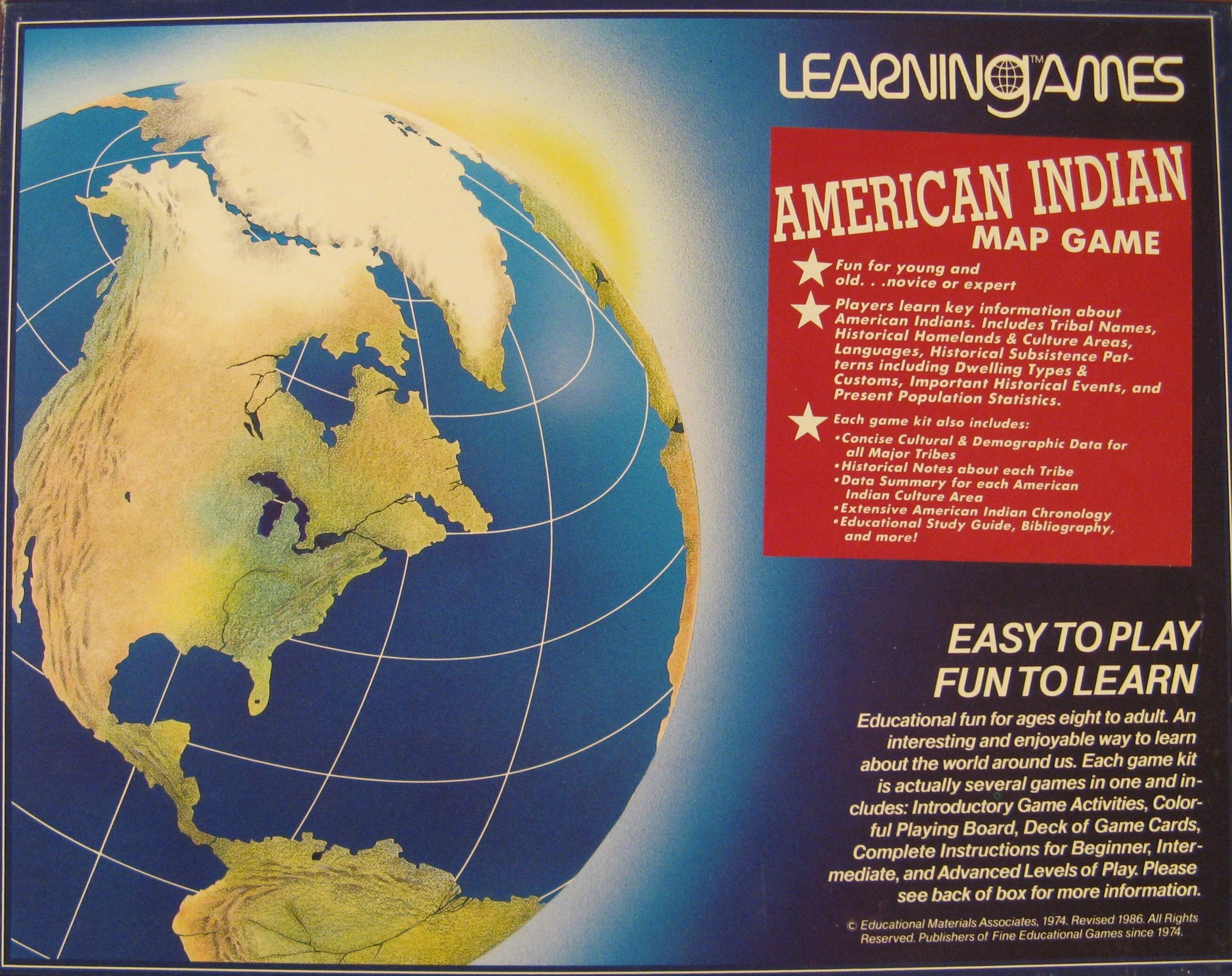 American Indian Map Game doboz