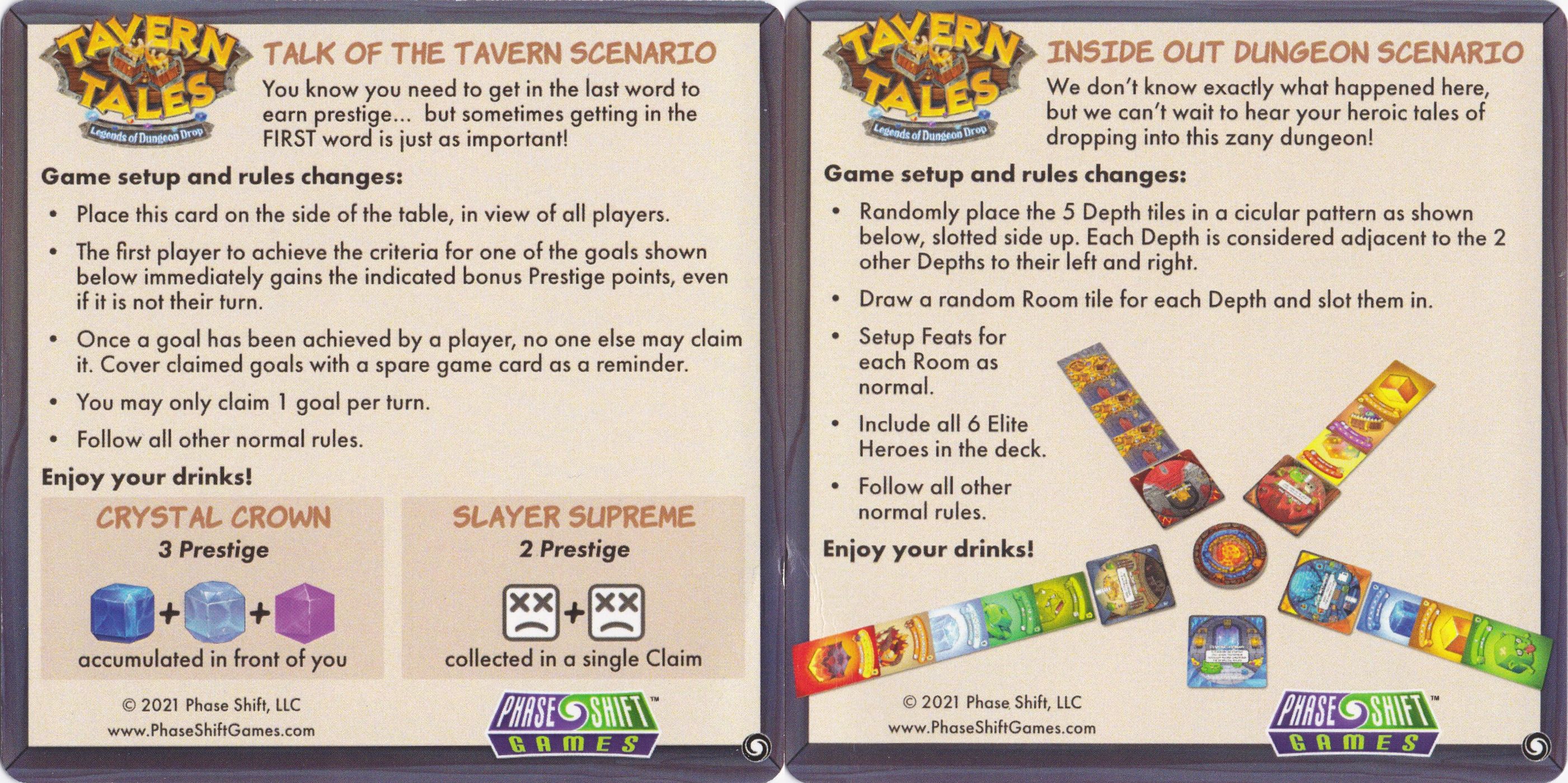 Coperta Dungeon Drop: Tavern Tales – Talk of the Tavern and Inside out Dungeon Scenario