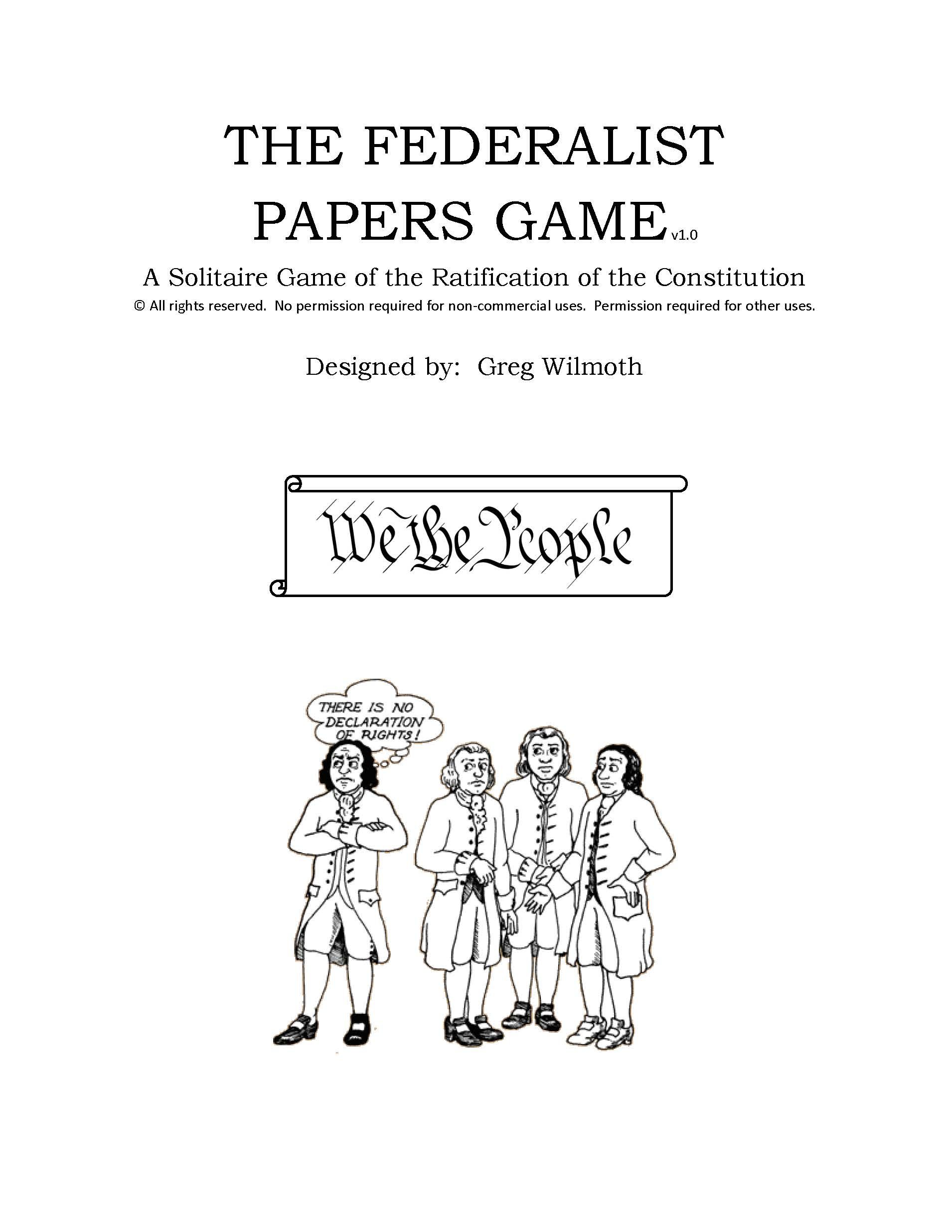 The Federalist Papers Game box art