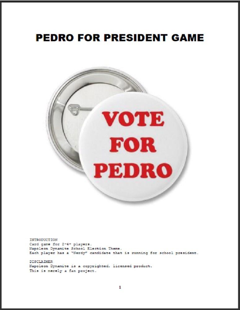 Pedro for President Game box art