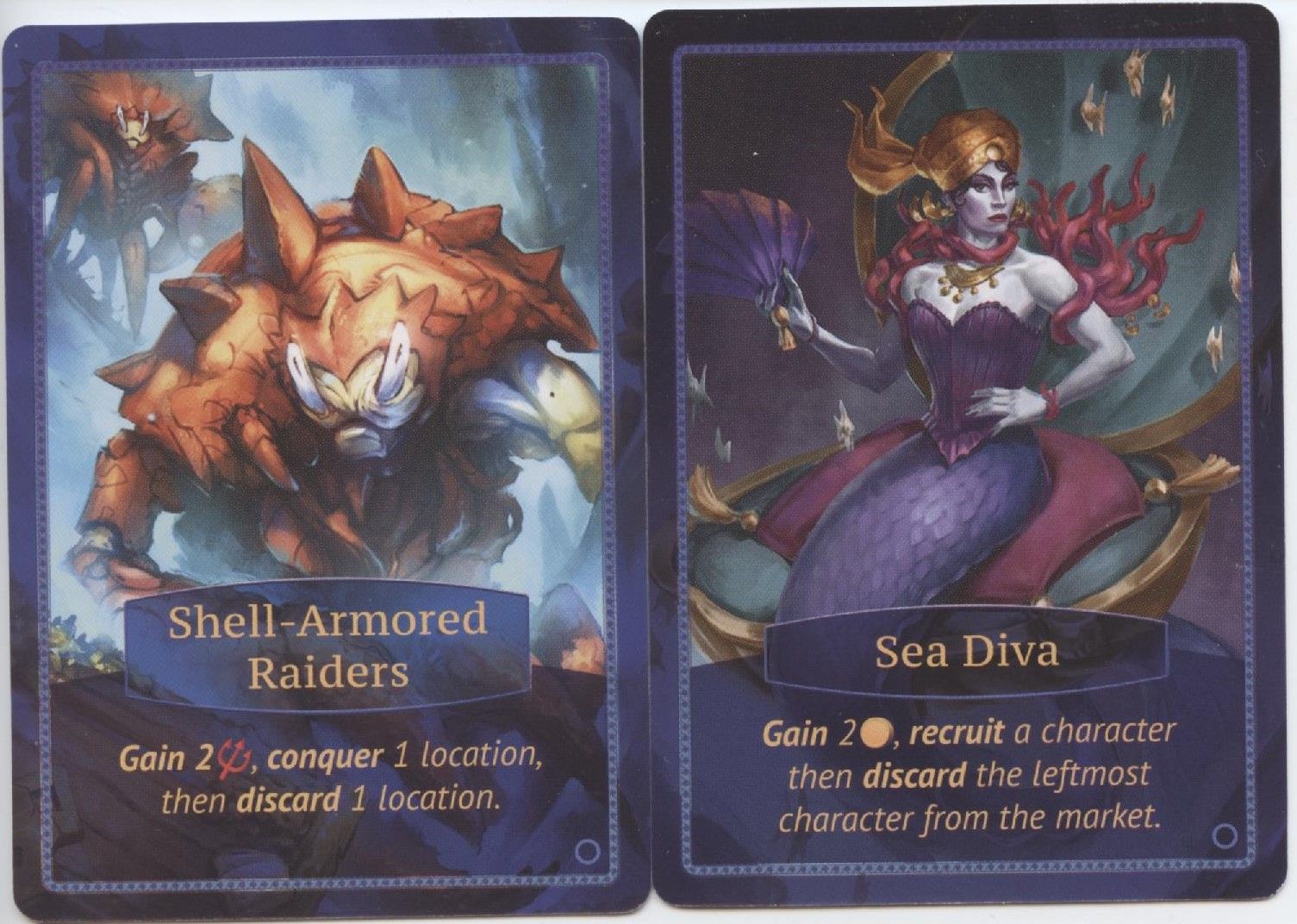 Coperta Aquatica: Sea Diva & Shell-Armored Raiders Promo Cards