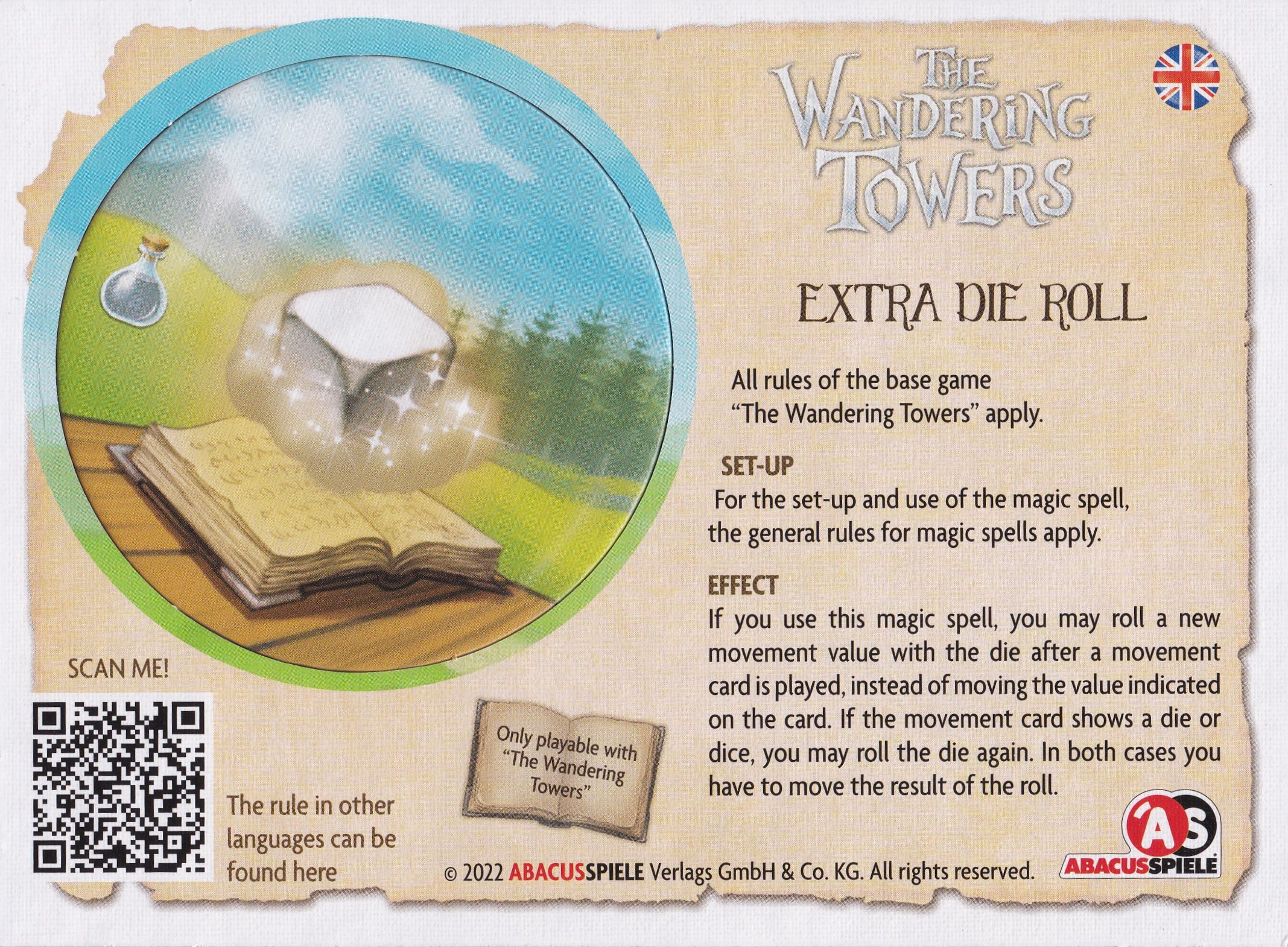 Coperta Wandering Towers: Extra Die Roll Promo Card
