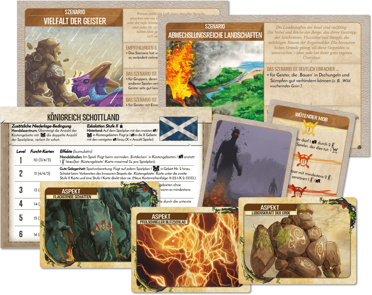 Spirit Island: Nation Schottland, Szenarien und Kartenerweiterung Promo box art