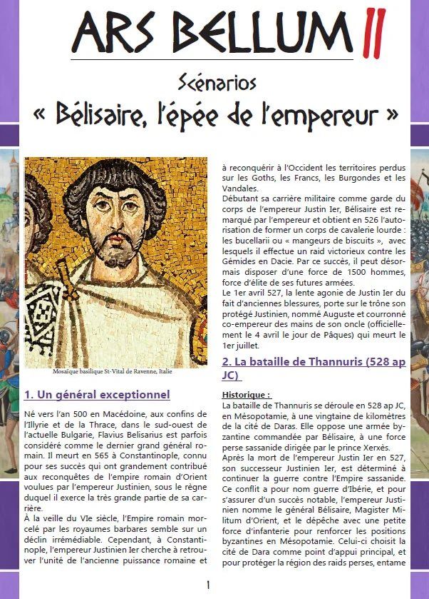 Ars Bellum II: Scénarios "Bélisaire, l'épée de l'empereur" doboz