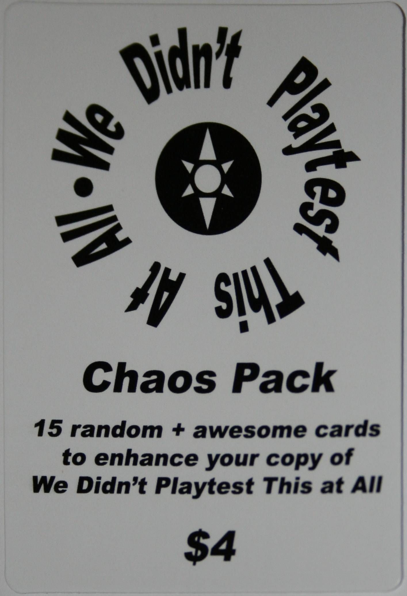We Didn't Playtest This at All: Chaos Pack doboz
