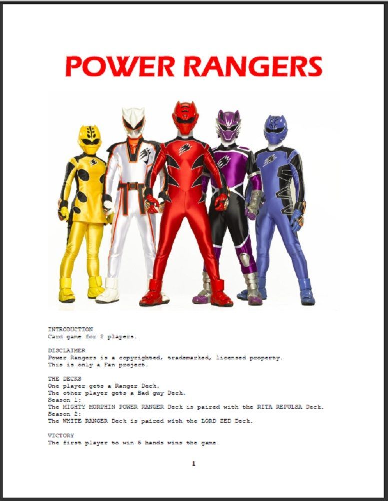 Power Rangers box art
