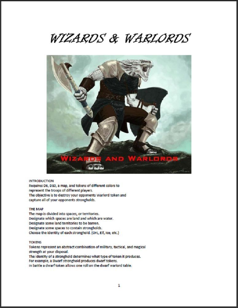 Coperta Wizards & Warlords