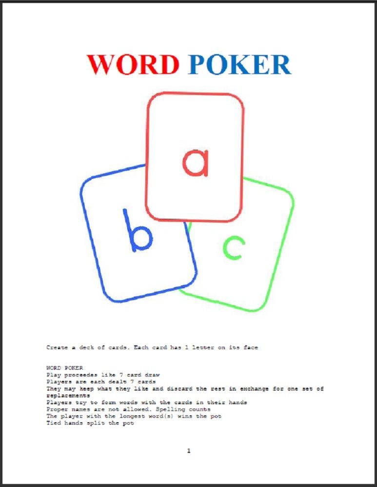 Word Poker doboz