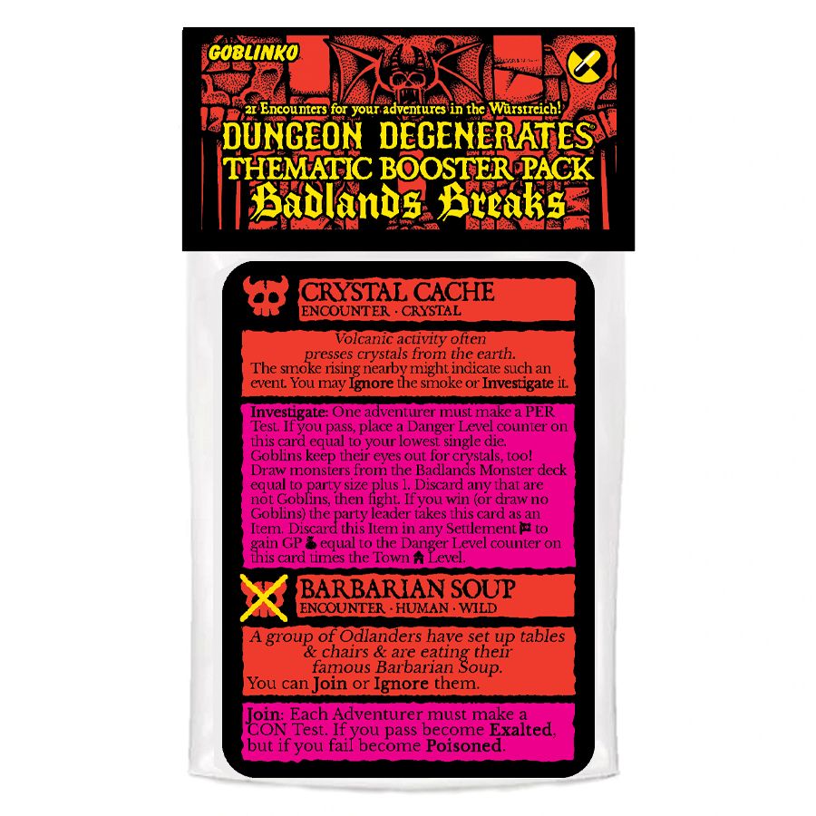 Dungeon Degenerates: Badlands Breaks box art