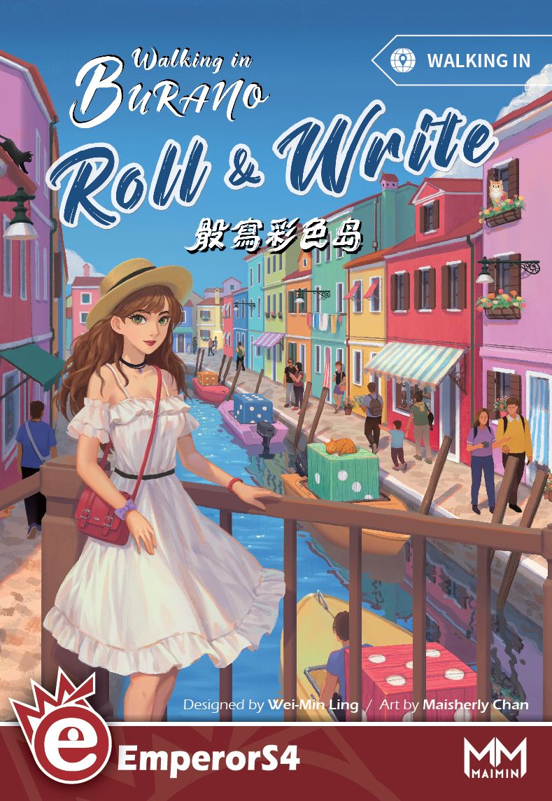Walking in Burano: Roll & Write box art