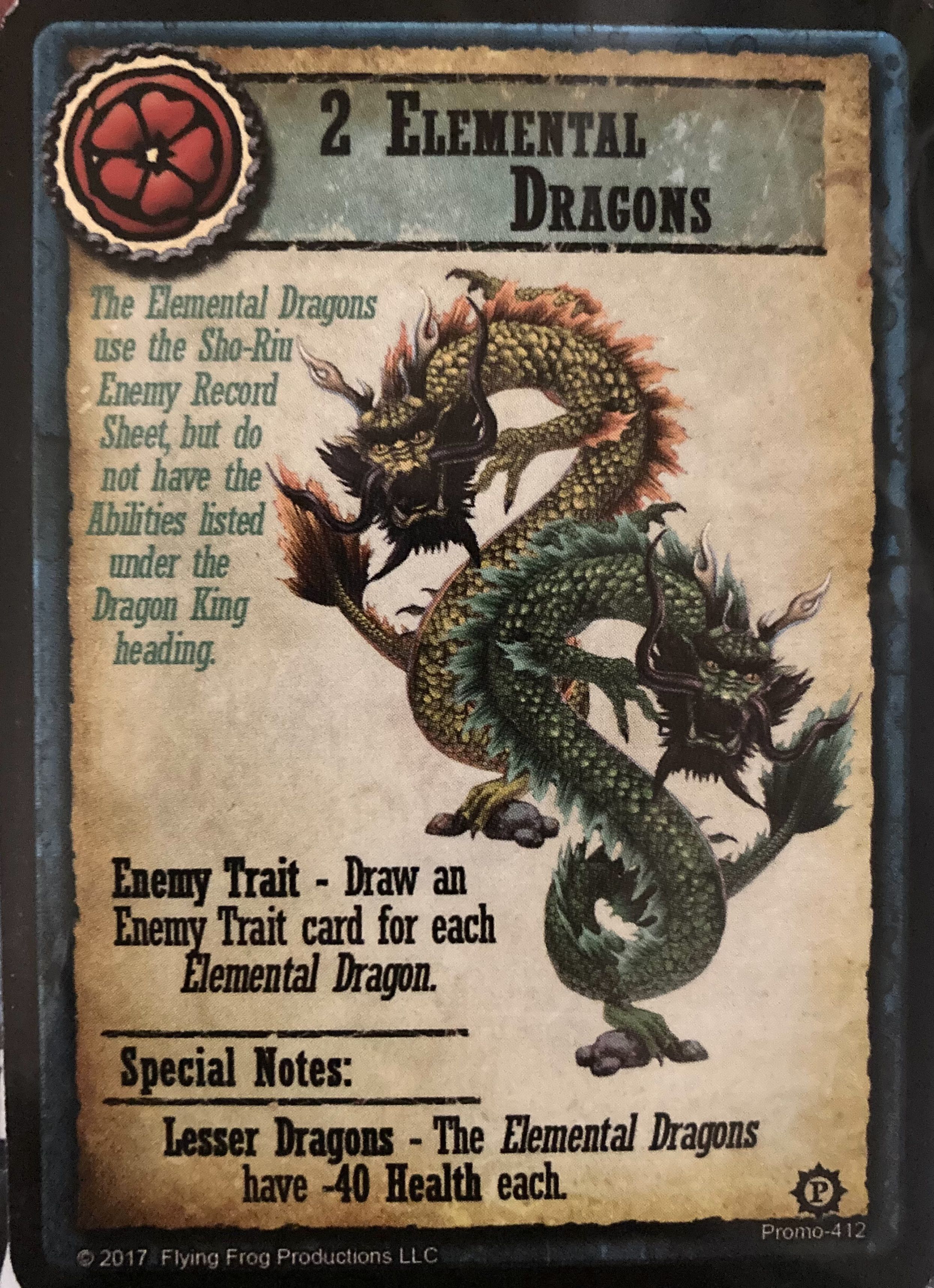 Coperta Shadows of Brimstone: 2 Elemental Dragons Promo Card