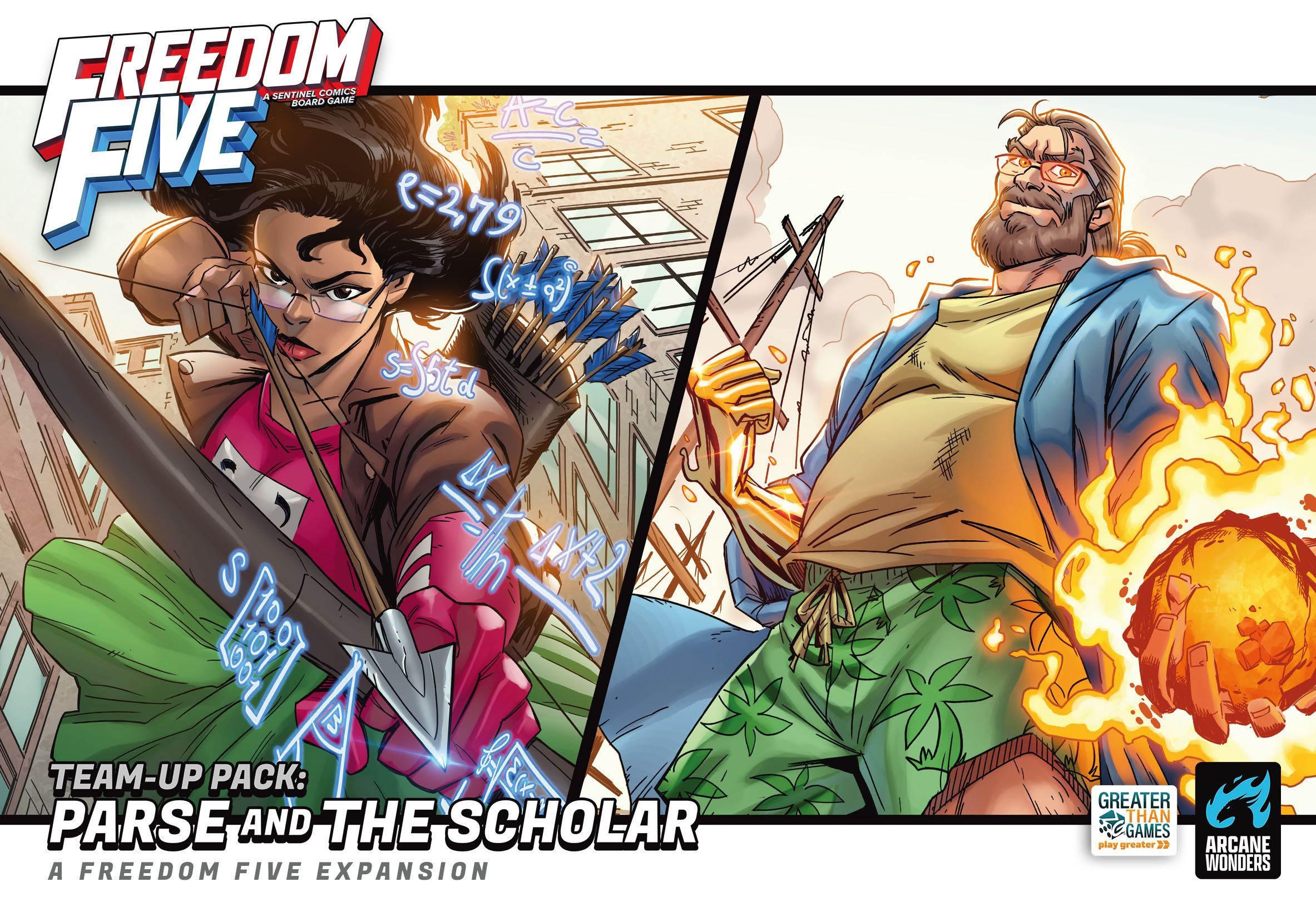 Freedom Five: Team-Up Pack – Parse and The Scholar box art