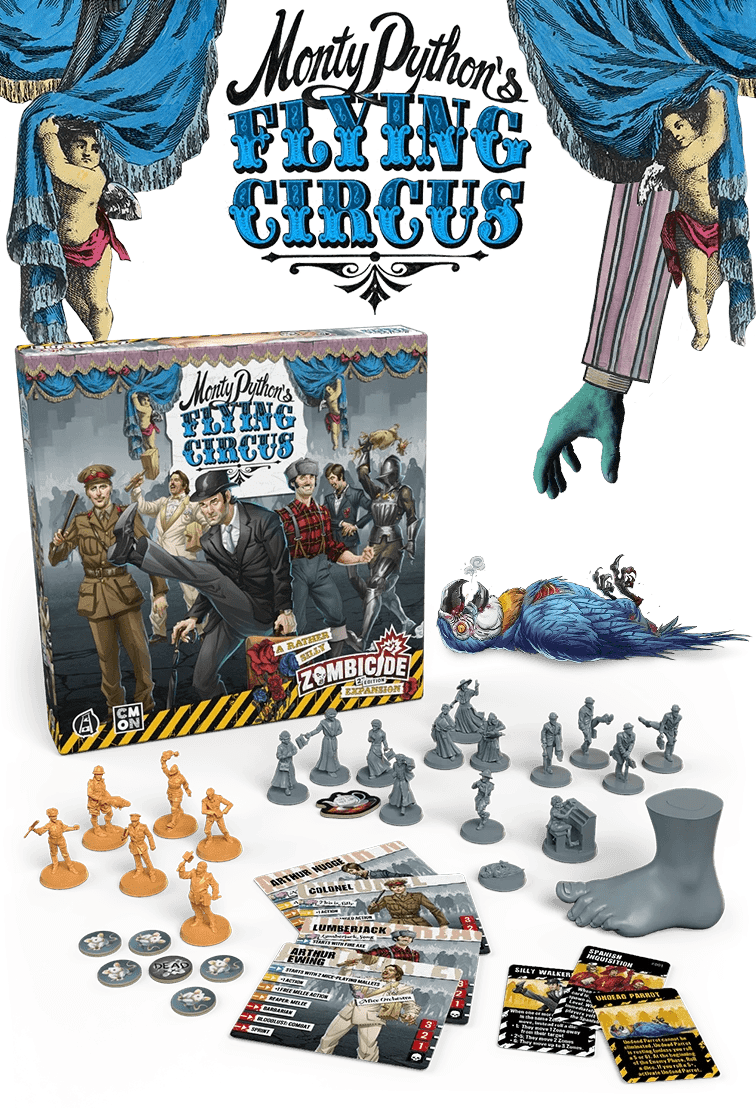 Zombicide: 2nd Edition – Monty Python's Flying Circus: A Rather Silly Expansion box art