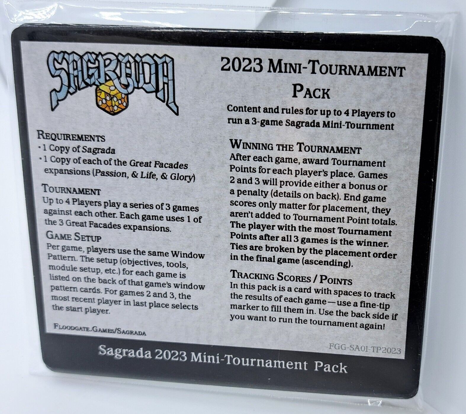 Sagrada: 2023 Mini-Tournament Pack box art