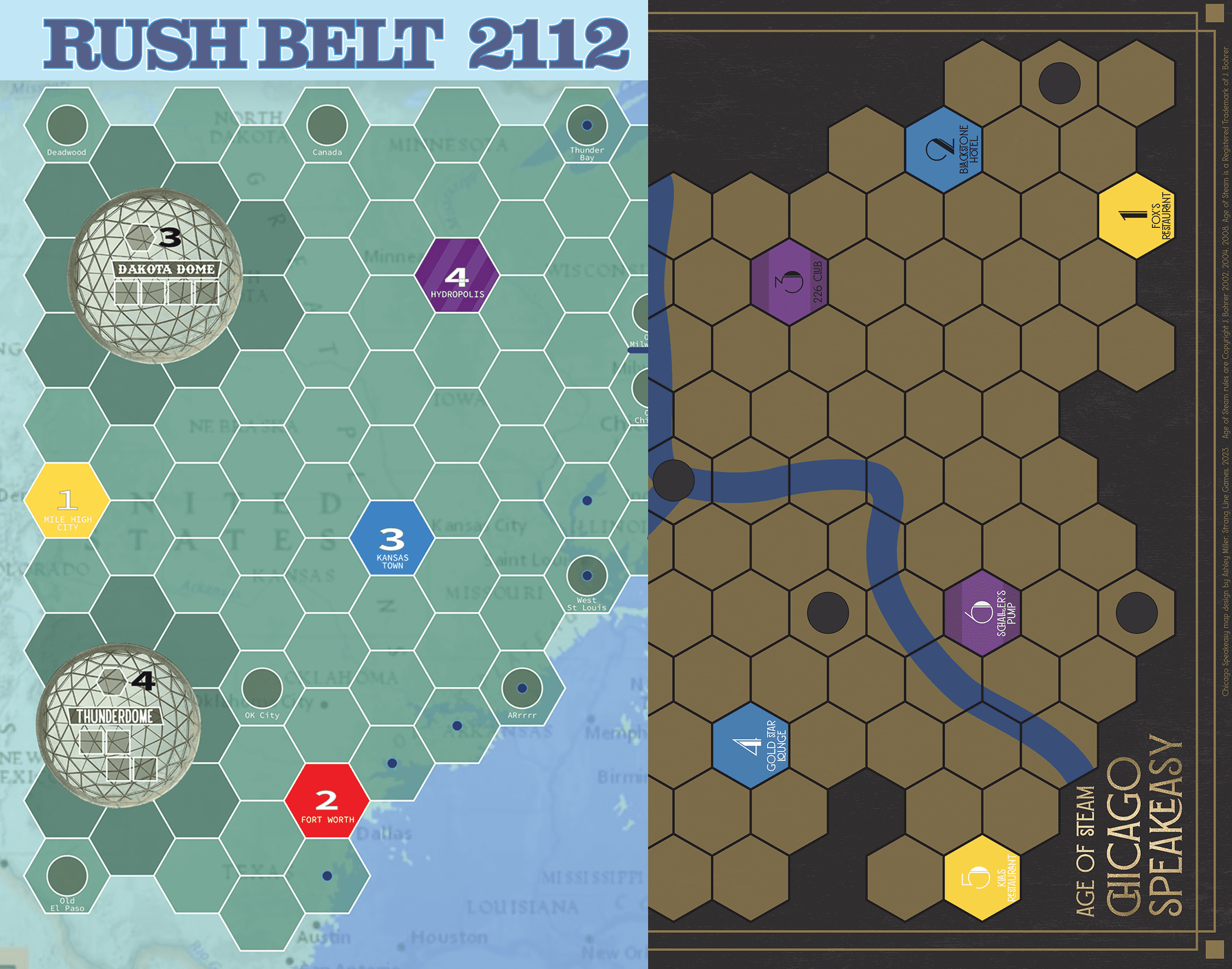 Coperta Age of Steam Expansion: Chicago Speakeasy / Rush Belt 2112