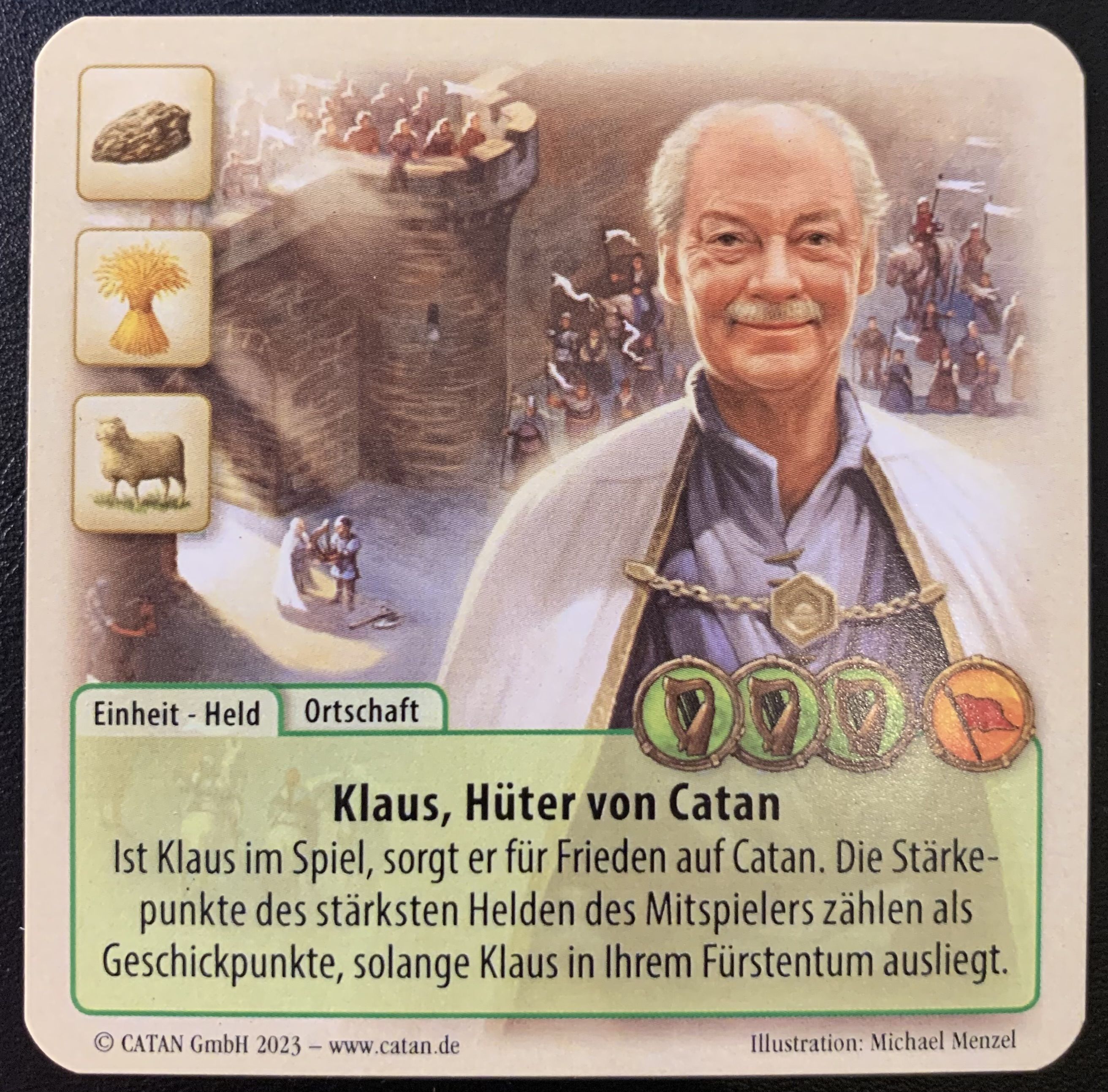 Catan: Das Duell – Sonderkarte 2023: Klaus, Hüter von Catan doboz