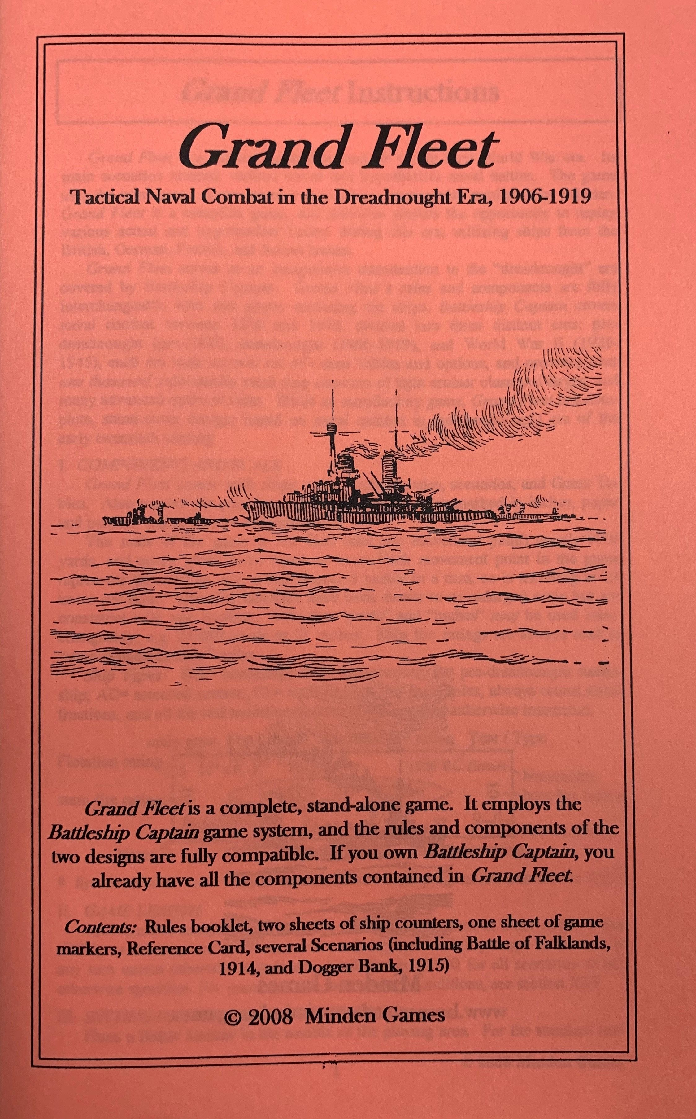 Grand Fleet: Tactical Naval Combat in the Dreadnought Era, 1906-1919 doboz
