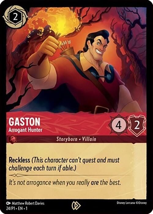 Disney Lorcana: Gaston Promo Card doboz