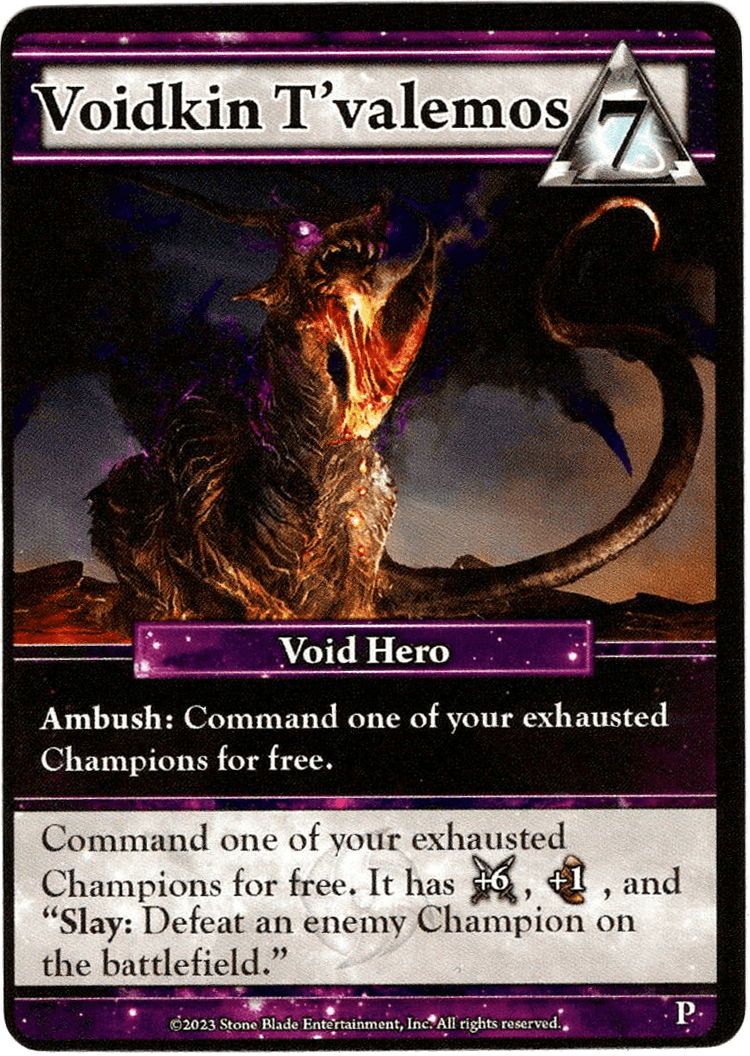 Coperta Ascension Tactics: Miniatures Deckbuilding Game – Voidkin T'valemos Promo Card