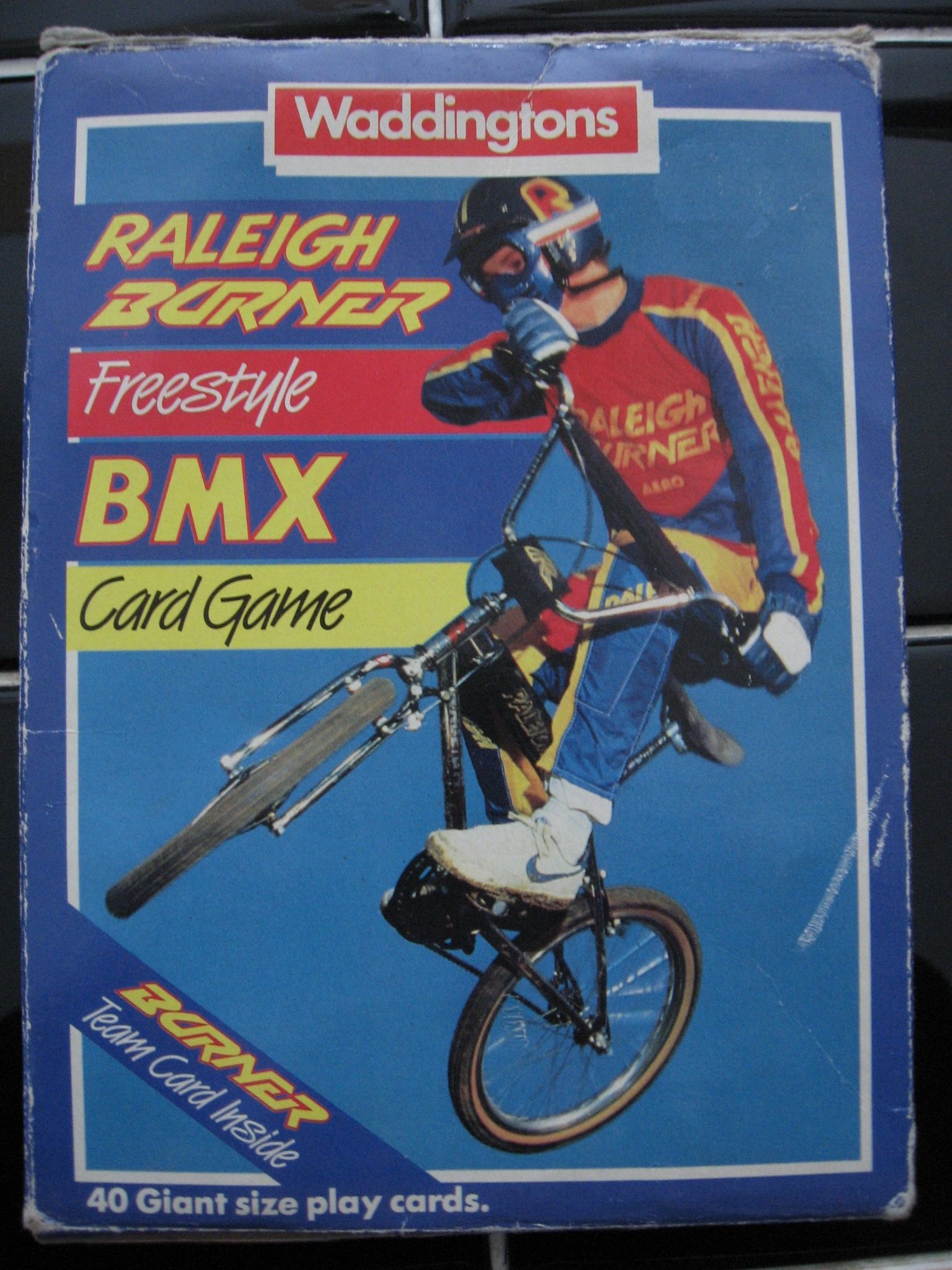 Raleigh Burner Freestyle BMX Card Game doboz