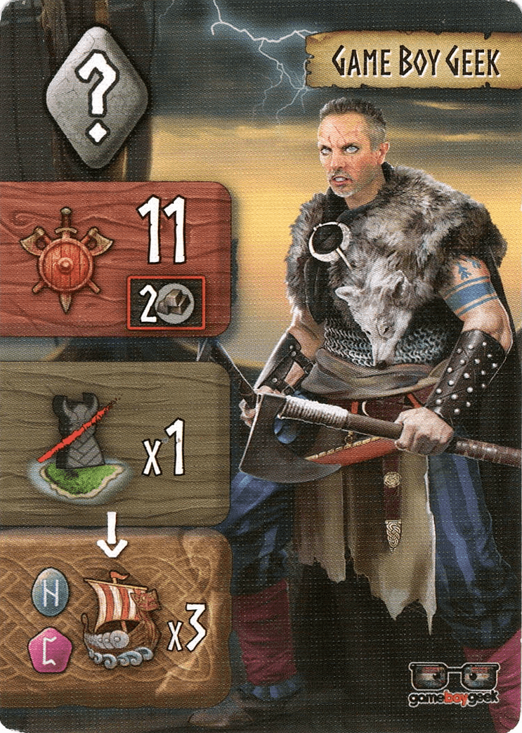 Tiny Epic Vikings: Game Boy Geek Promo Card box art