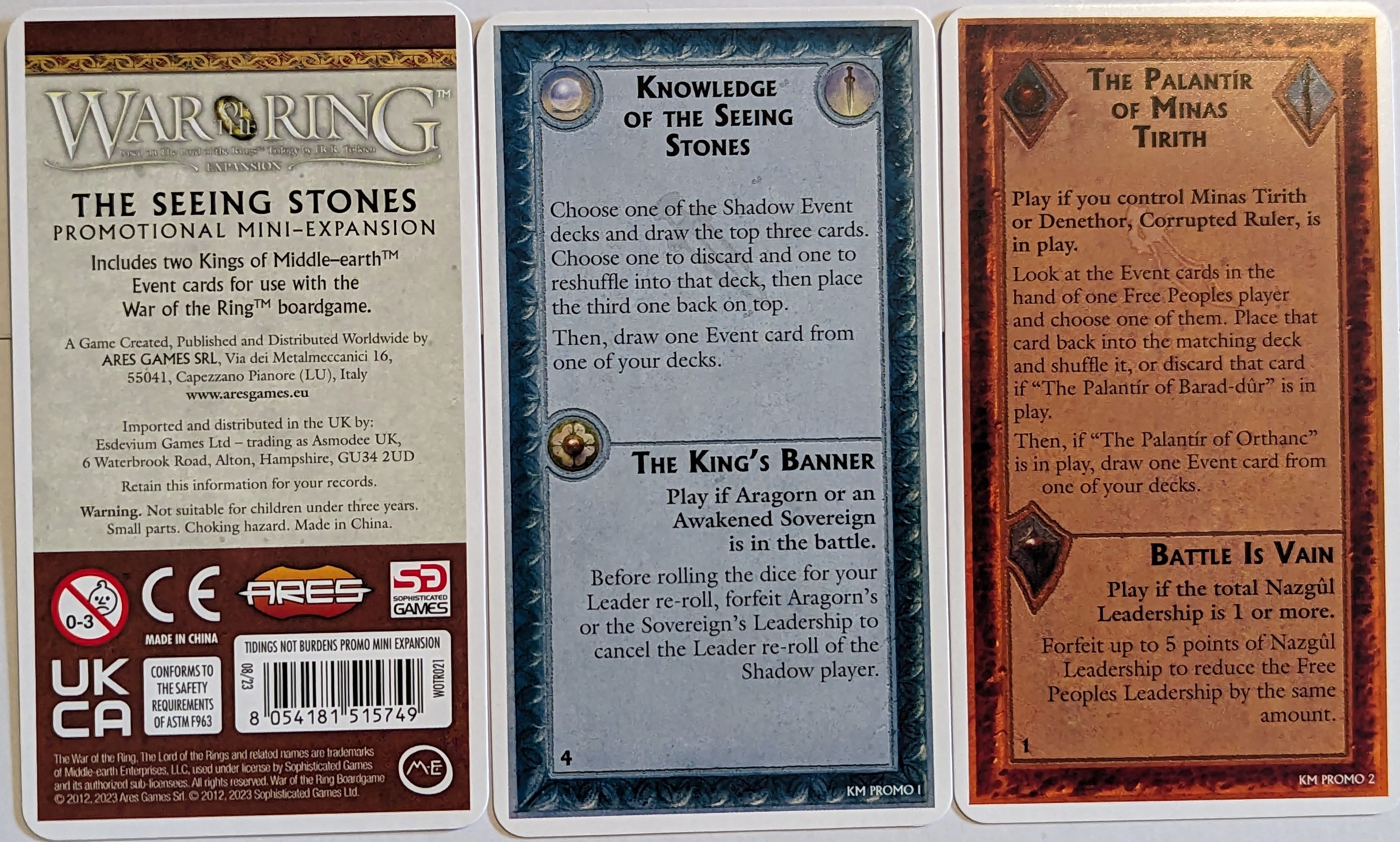 War of the Ring: The Seeing Stones doboz