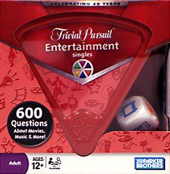 Trivial Pursuit Singles: Entertainment box art