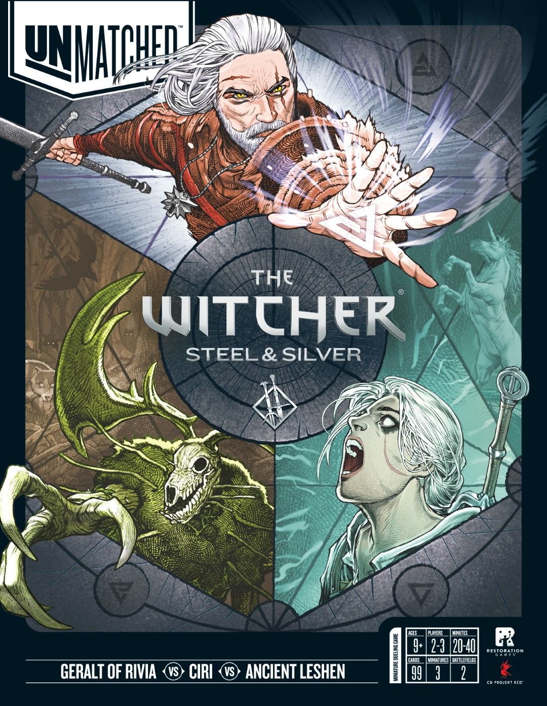 Coperta Unmatched: The Witcher – Steel and Silver