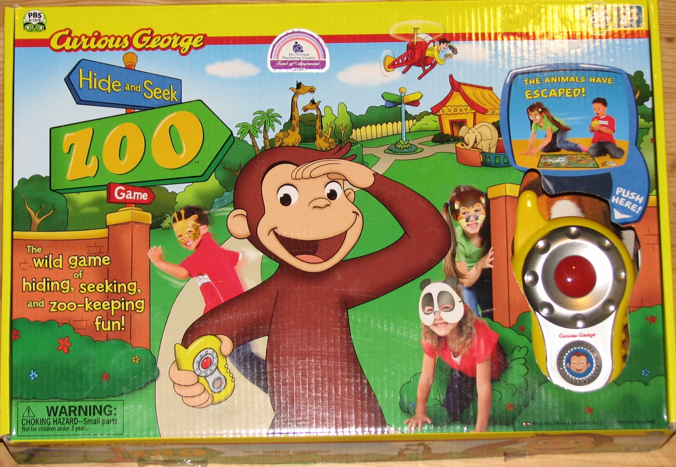 Curious George: Hide and Seek Zoo Game box art