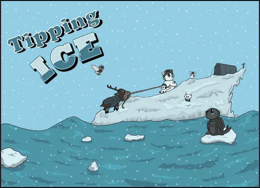 Tipping Ice box art