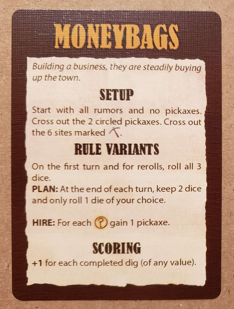 Rumors of Gold: Moneybags box art