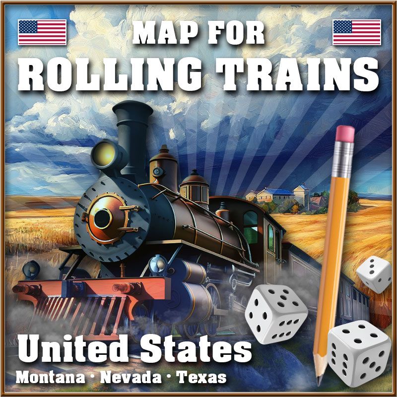 Rolling Trains: United States Map box art