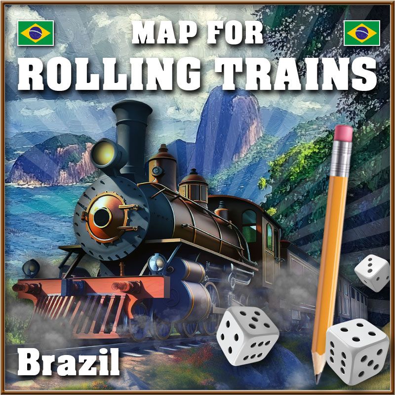 Coperta Rolling Trains: Brazil Map