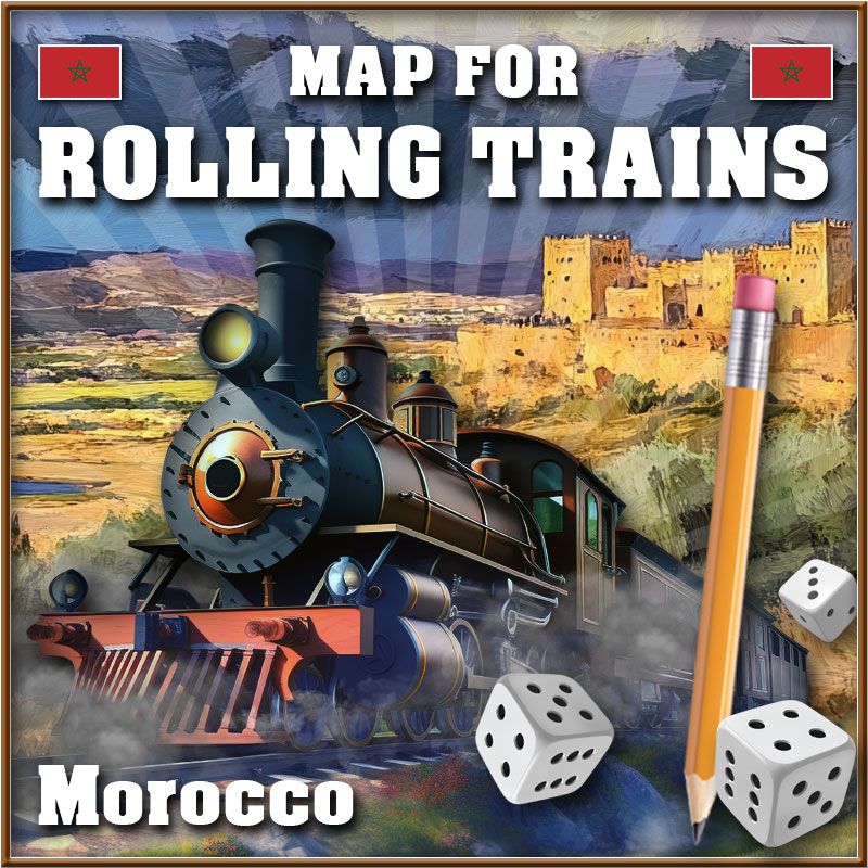 Coperta Rolling Trains: Morocco Map