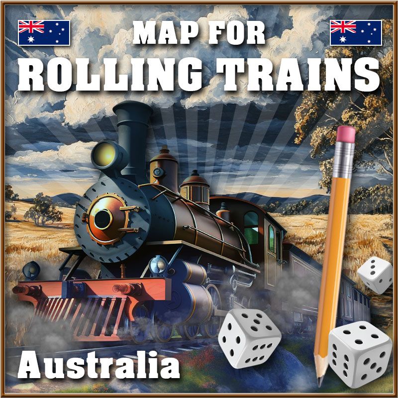 Rolling Trains: Australia Map box art