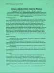 The Alien Abduction Home Game