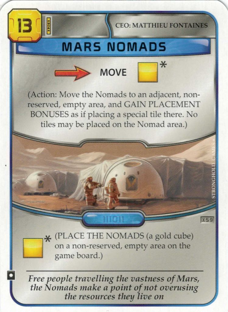 Terraforming Mars: Mars Nomads Promo Card box art