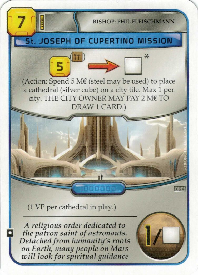 Coperta Terraforming Mars: St. Joseph of Cupertino Mission Promo Card