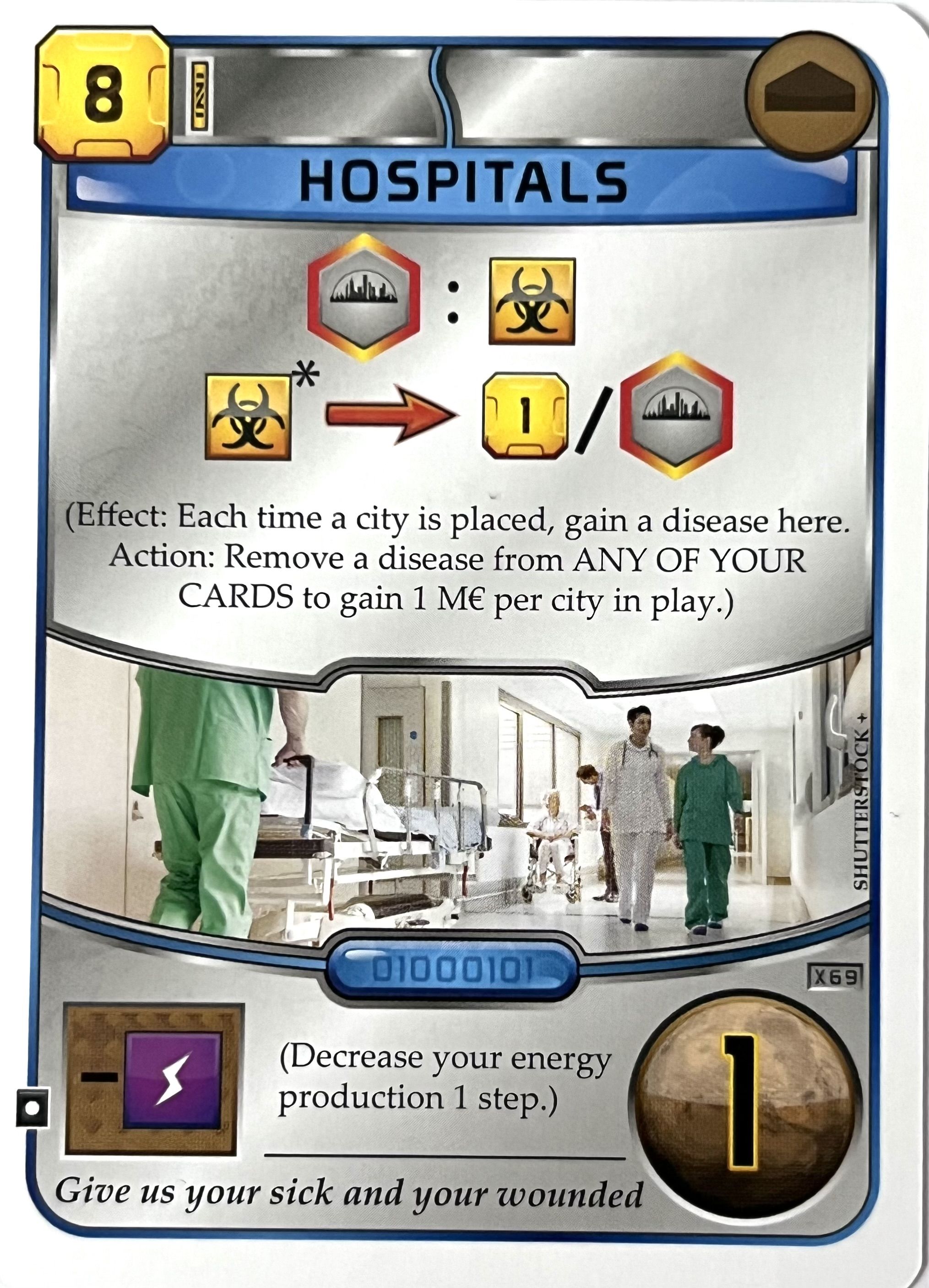 Terraforming Mars: Hospitals Promo Card box art