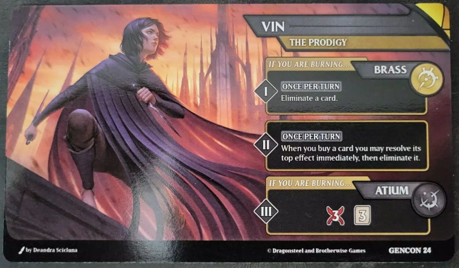 Mistborn: The Deckbuilding Game – Vin The Prodigy Gen Con Promo Card box art
