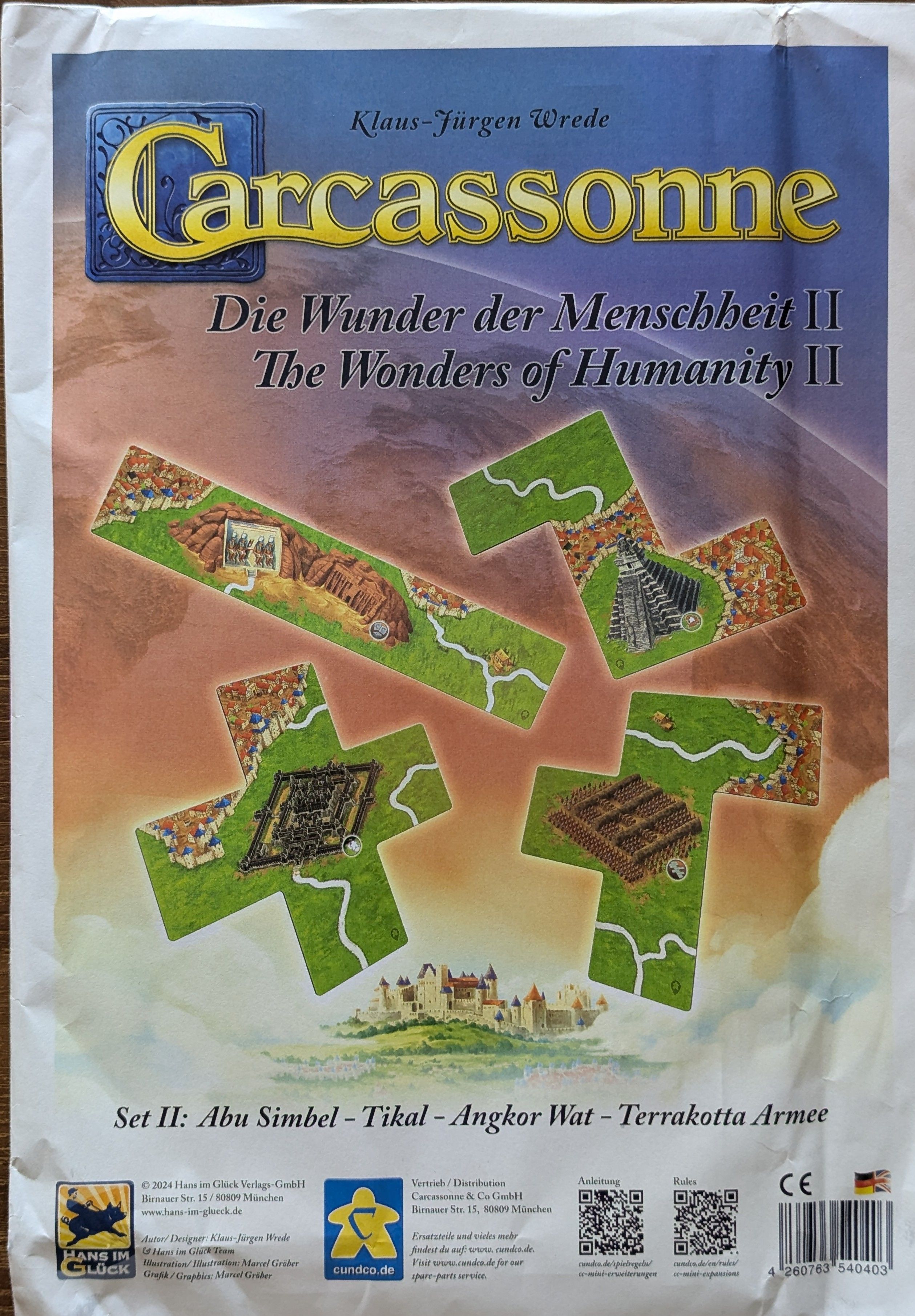 Carcassonne: The Wonders of Humanity Set II doboz