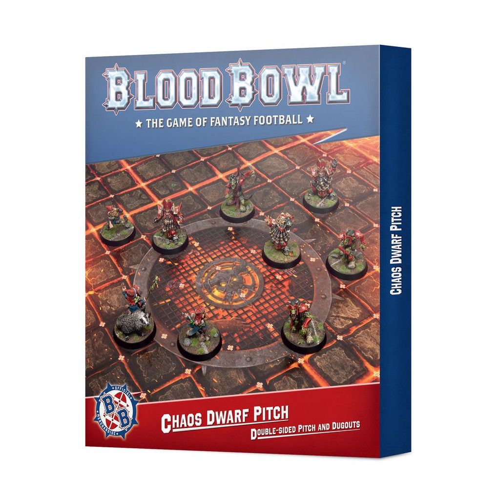Blood Bowl: Chaos Dwarf Team – Double-Sided Pitch and Dugouts doboz