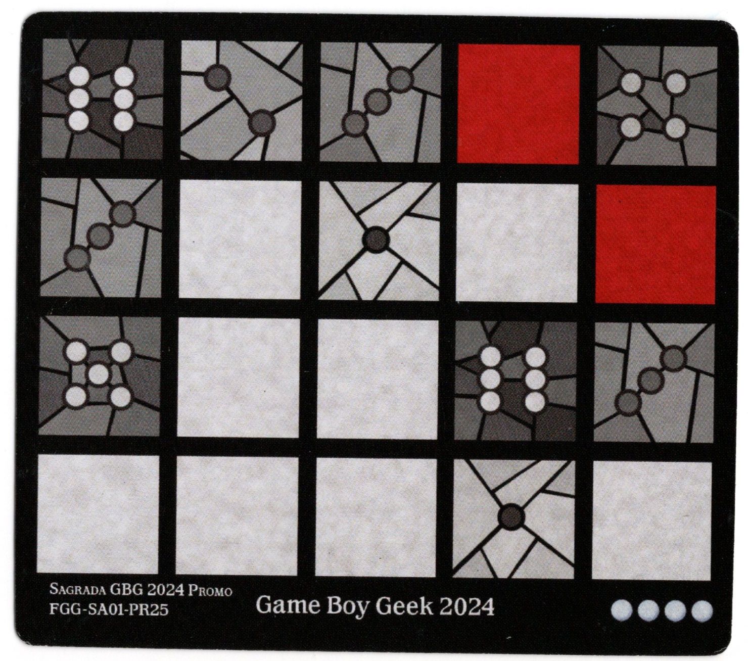 Sagrada: Promo 25 – Game Boy Geek 2024 Window Pattern Card box art