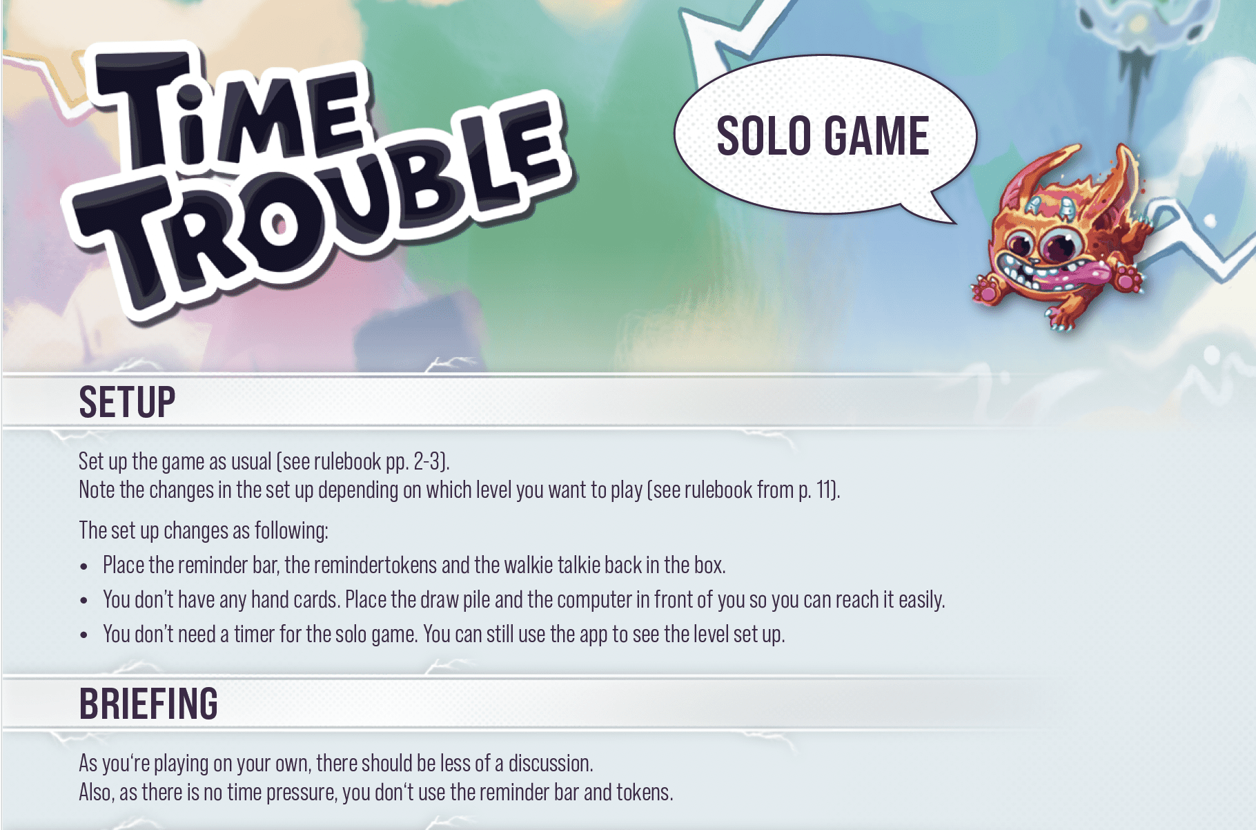 Coperta Time Trouble: Solo