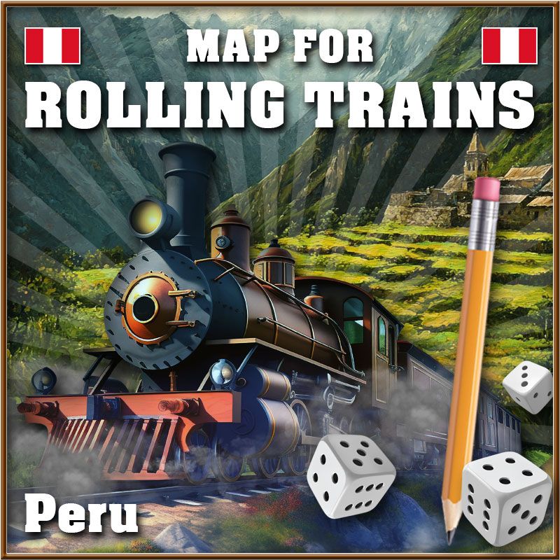 Coperta Rolling Trains: Peru Map