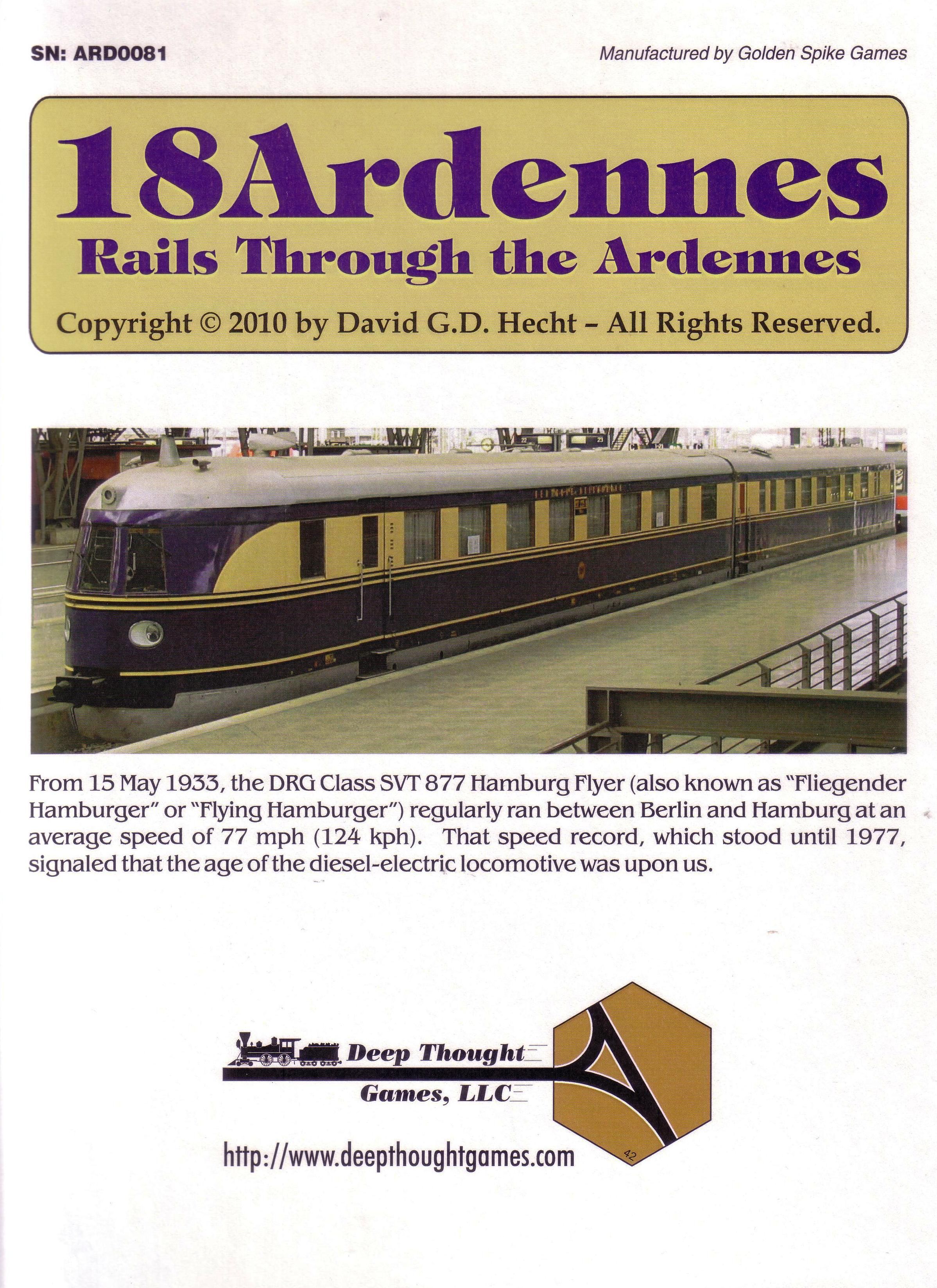 Coperta 18Ardennes: Rails Through the Ardennes
