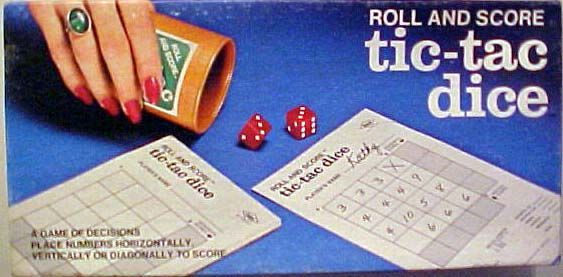Roll and Score Tic Tac Dice doboz