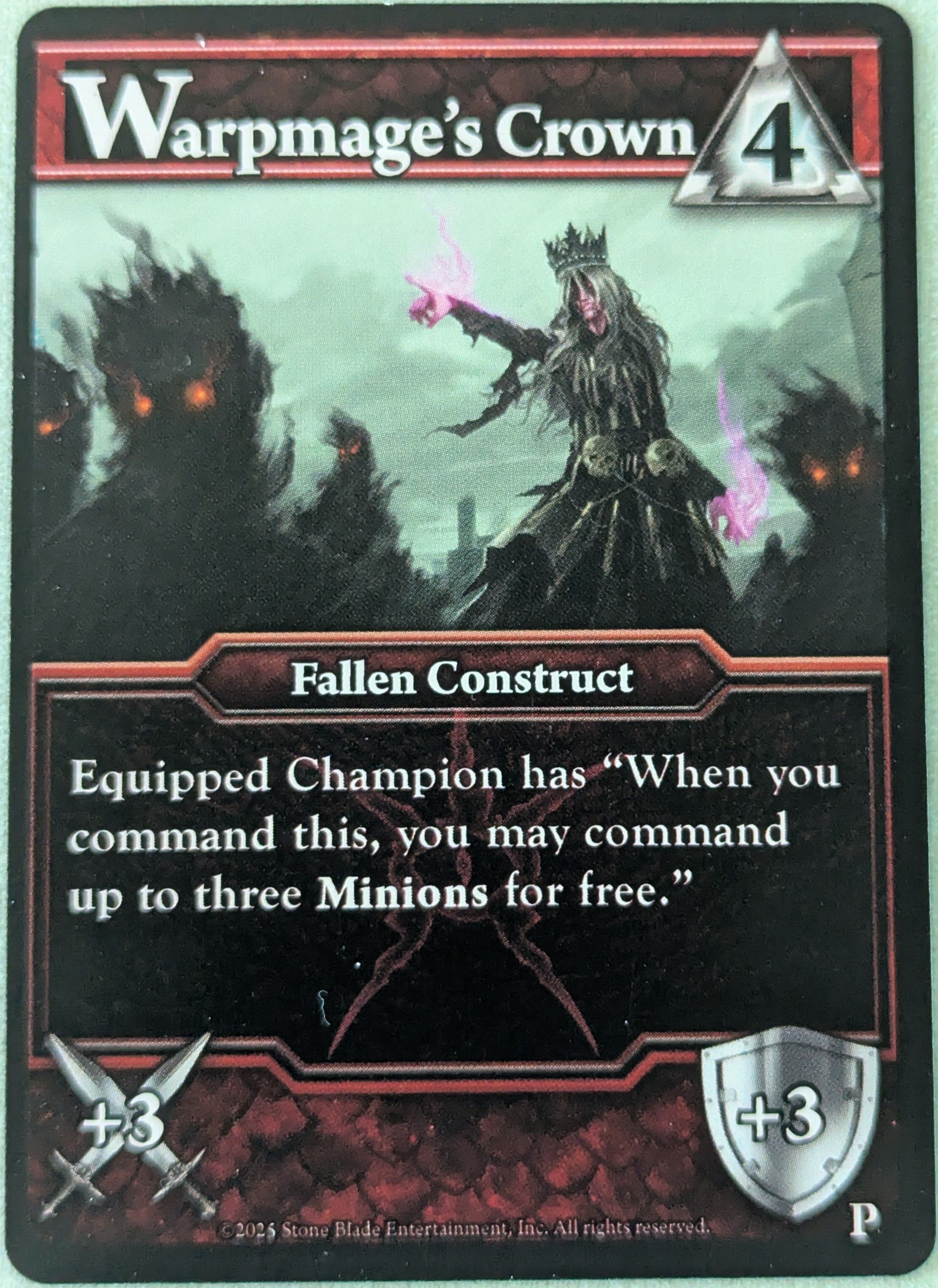 Coperta Ascension Tactics: Miniatures Deckbuilding Game – Warpmage's Crown Promo Card