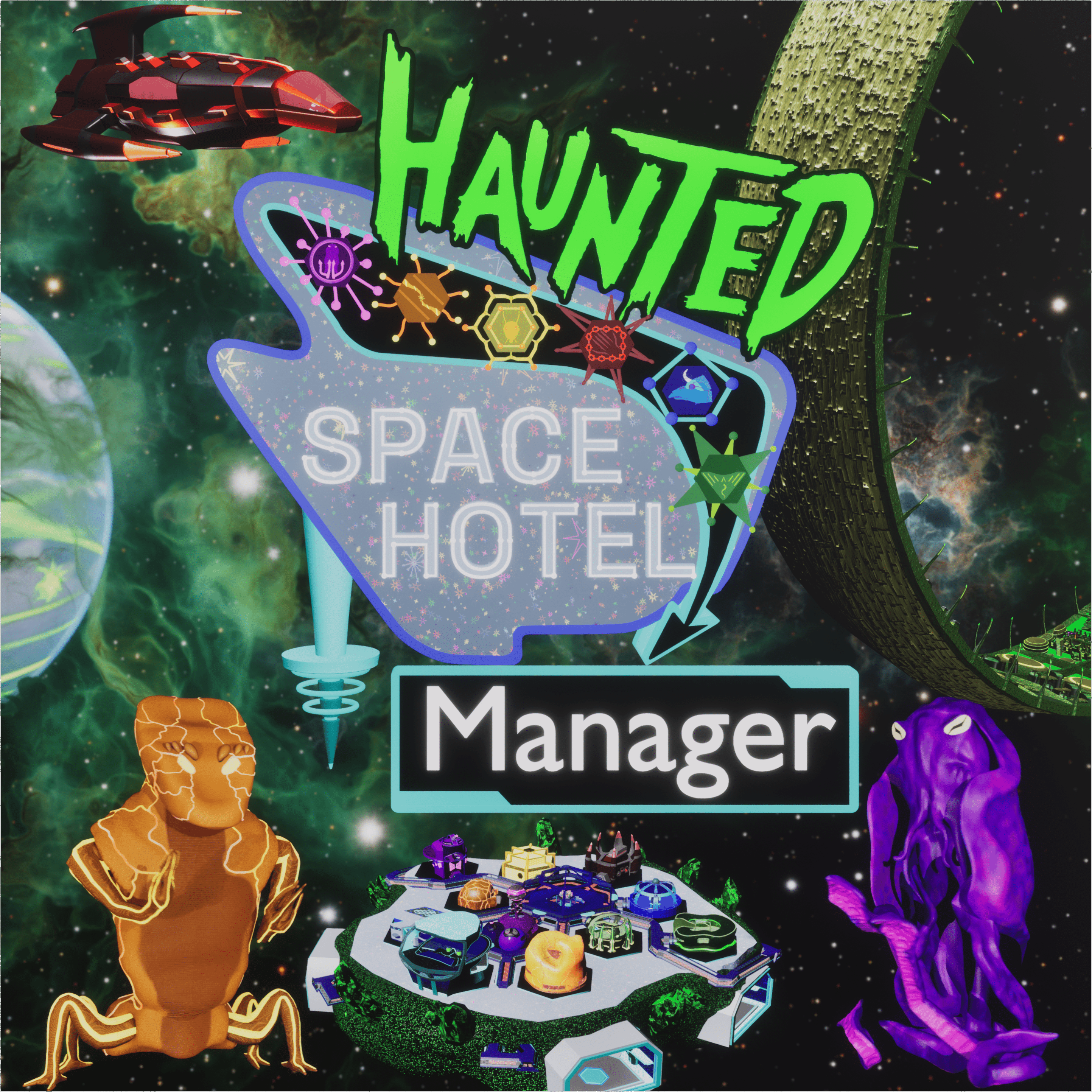 Haunted Space Hotel: Manager box art