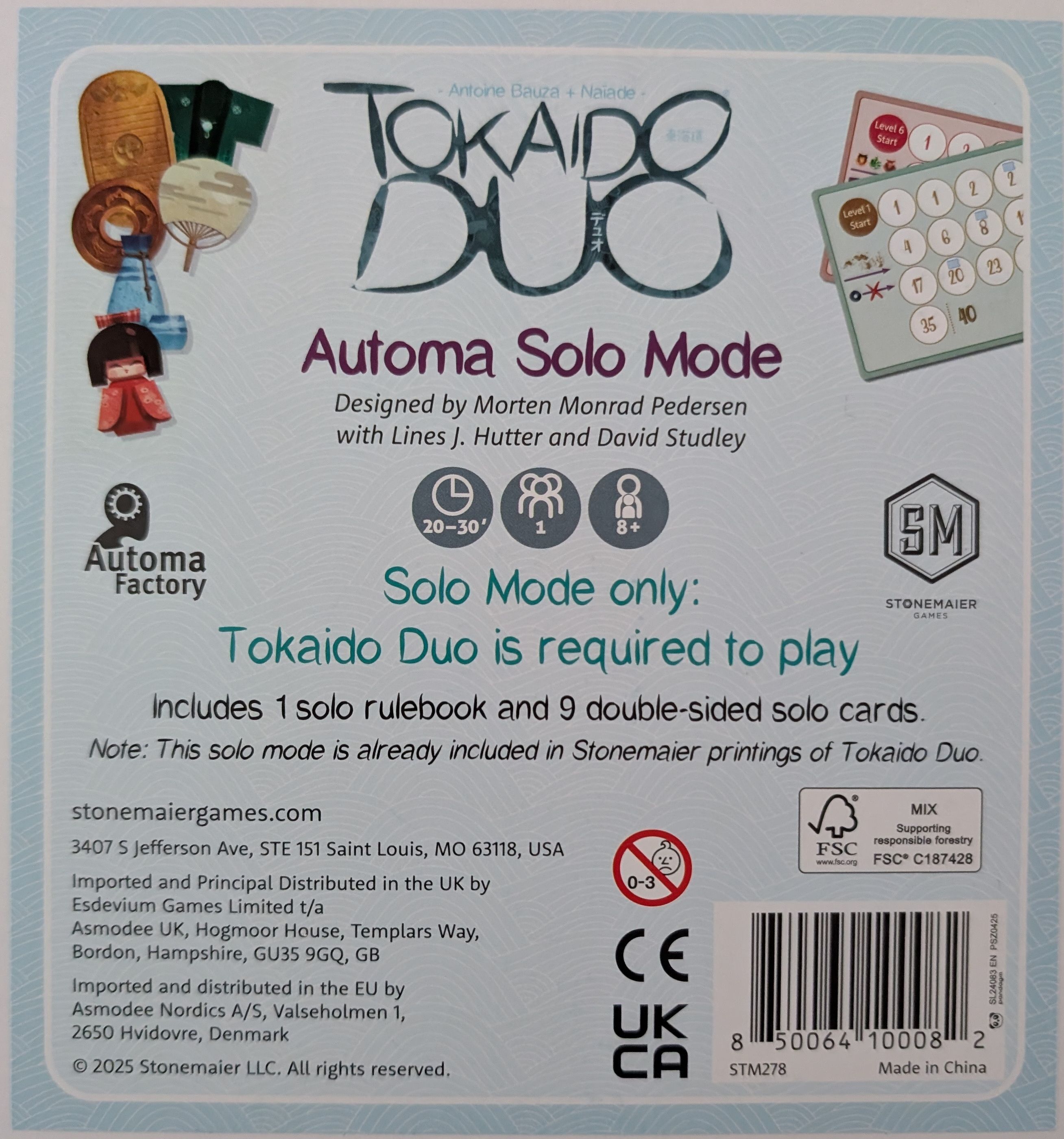 Tokaido Duo: Automa Solo Mode box art
